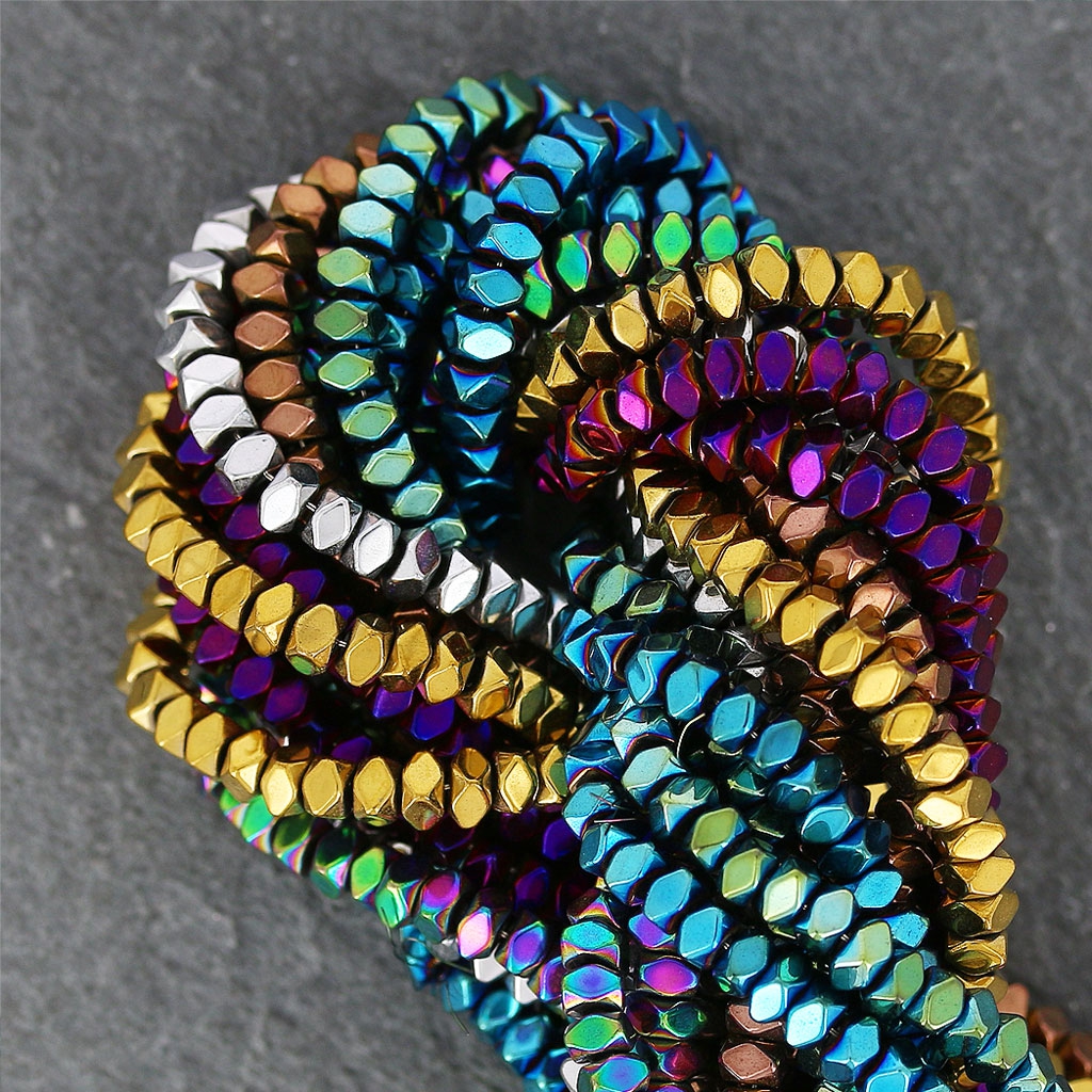 PandaHall - Perline briolette a forma di rondelle sfaccettate, 10 mm