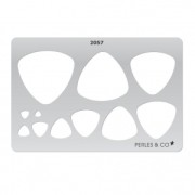 Modello rigido per pasta polimerica 152x100 mm Triangoli arrotondati|raw }}