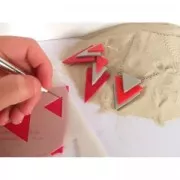 Modello rigido per pasta polimerica 152x100 mm Triangoli arrotondati