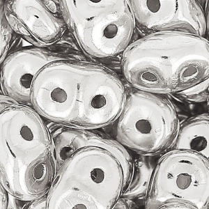 SuperDuo 2,5x5 mm - Placcato argento x5 g