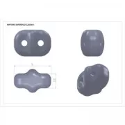 SuperDuo 2,5x5 mm - Placcato argento x5 g
