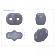 SuperDuo mm. 2.5x5 Silver Plated x10g