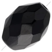 Perla a forma di oliva sfaccettate 11x8 mm - Jet x20