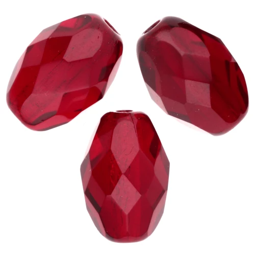 Perla a forma di oliva sfaccettate 11x8 mm - Siam x20