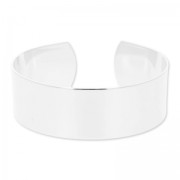 Base per bracciale ottone mm. 20x180 argentato x1