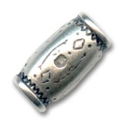 Tubo metallo argentato brunito mm. 18x9 x1