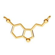 Separatore 2 anelli serotonina 28x15 mm in Argento 925 dorato con oro fino x1|raw }}
