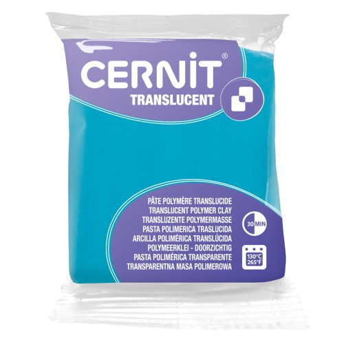 Pasta Cernit traslucida - Blu turchese (n. 280) x 56 g