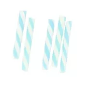 Mini cannucce decorative in pasta polimerica 20x2.3 mm Aqua x5