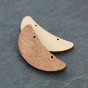 Separatore per collana mezza lunamm.  56x21 di legno Naturel x1