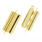 Chiusura Beadslide per tessitura di perle a clip 18x13 mm doré x1