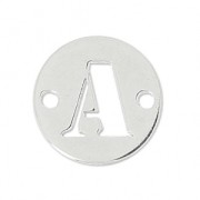 Separatore rotondo 2 fori lettera A 8.5 mm in Argento 925 x1|raw }}