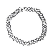 Collana Stretch Tattoo taglia piccola 12 mm  Nero x1|raw }}