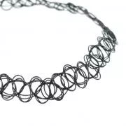 Collana Stretch Tattoo taglia piccola 12 mm Nero x1