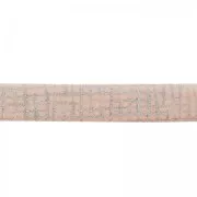 Laccetto doppio cuoio con paillettes vernice a quadretti 5 mm Light Rose x