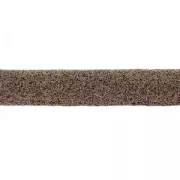 Laccetto doppio in cuoio effetto pelle scamosciata iridato 5 mm Marrone 50cm