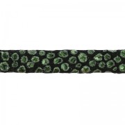 Laccetto cuoio effetto scamosciato imitazione pesce 5 mm Kaki Metallizzato x 50cm