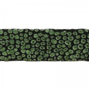Laccetto cuoio effetto scamosciato imitazione pesce 10 mm Kaki metallizzato x 50cm