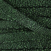 Laccetto cuoio effetto scamosciato imitazione pesce 10 mm Kaki metallizzato x 50cm