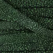 Laccetto cuoio effetto scamosciato imitazione pesce 10 mm Kaki metallizzato x 50cm