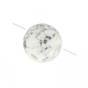 Perlina Perle gourou trois trous 8 mm Howlite x1|raw }}