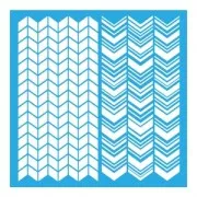 Stencil Americana Chevrons 30.5x30.5 cm x1