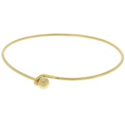 Bracciale con chiusura avvitabile mm. 61x45 dorato con oro fino x1