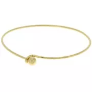 Bracciale con chiusura avvitabile mm. 61x45 dorato con oro fino x1