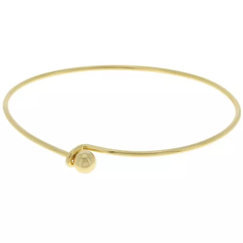 Bracciale con chiusura avvitabile mm. 61x45 dorato con oro fino x1