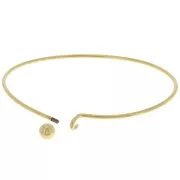 Bracciale con chiusura avvitabile mm. 61x45 dorato con oro fino x1
