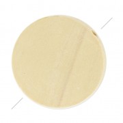 Perle piatte di legno grezzo 25 mm x10|raw }}