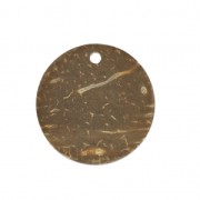 Pendenti cocco dischi 23 mm Marrone x5
