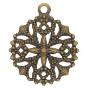 Ciondoli filigranati colore bronzo mm. 15 x5|raw }}