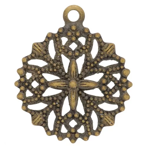 Ciondoli filigranati colore bronzo mm. 15 x5