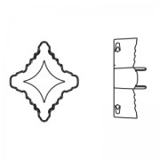 Castone PureCrystal 4927 Rhombus Tribe 19x17mm Rodiato