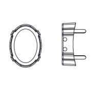 Castone PureCrystal 4122 Oval Rivoli 14x10.5mm Rodiato