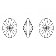 Cabochon PureCrystal 4122 Oval Rivoli 8x6mm Crystal AB