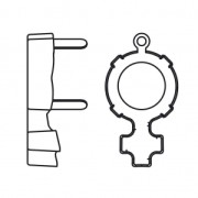 Castone PureCrystal 4876 Female Symbol 18x11.5mm rodiato x1