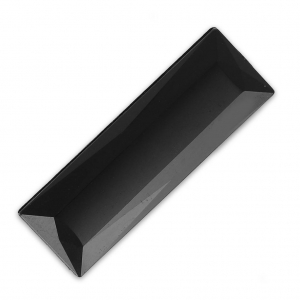 Cabochon sintetico baguette 30x10 mm Jet x1