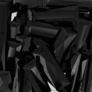 Cabochon sintetico baguette 30x10 mm Jet x1