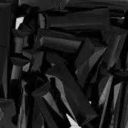 Cabochon sintetico baguette 30x10 mm Jet x1