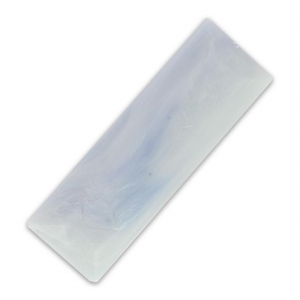 Cabochon sintetico baguette 30x10 mm imitazione Marmo Light Blue x1