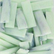 Cabochon sintetico baguette 30x10 mm imitazione Marmo Mint x1