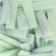 Cabochon sintetico baguette 30x10 mm imitazione Marmo Mint x1