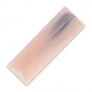 Cabochon sintetico baguette 30x10 mm imitazione Marmo Rosa x1