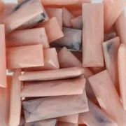 Cabochon sintetico baguette 30x10 mm imitazione Marmo Rosa x1