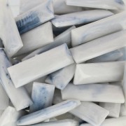 Cabochon sintetico baguette 24x8 mm imitazione Marmo Light Blue x1