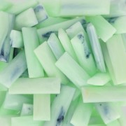 Cabochon sintetico baguette 24x8 mm imitazione Marmo Mint x1