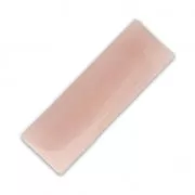 Cabochon sintetico baguette 24x8 mm imitazione Marmo rosa x1