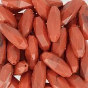 Olive sintetica sfaccettata 24x10 mm imitazione marmo Corallo x1